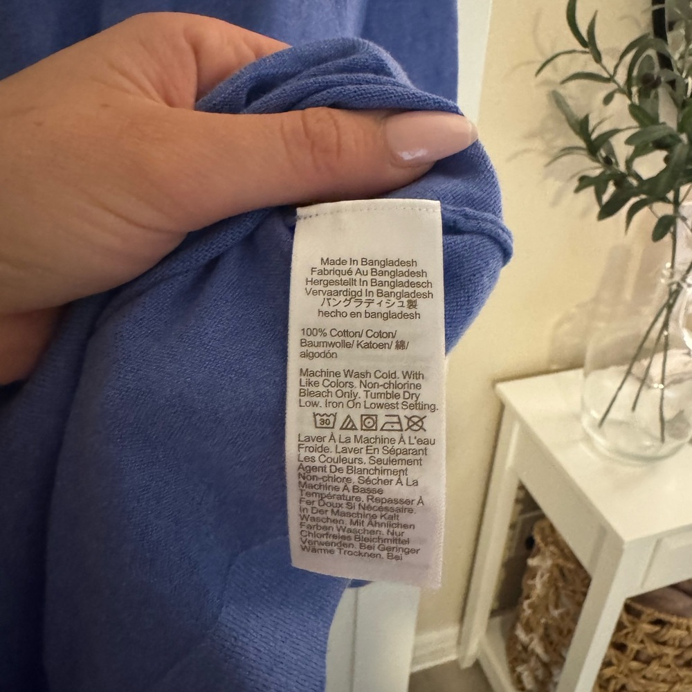 J. Crew Blue Teddie long sleeve XS - Picture 4 of 5